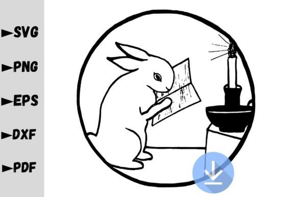 Bunny Reading SVG, Funny Bunny SVG Graphics and Crafts Review