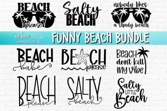 Funny Beach SVG Bundle: Graphics and Crafts