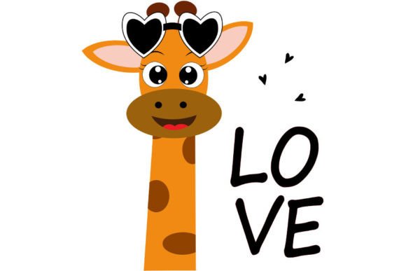 Funny Giraffe Svg, Cute Giraffe Clip Art for Graphics and Crafts