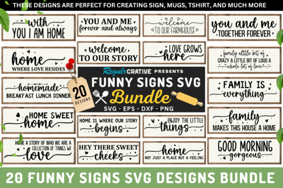 Funny Sign Svg Bundle: Graphics and Crafts Review