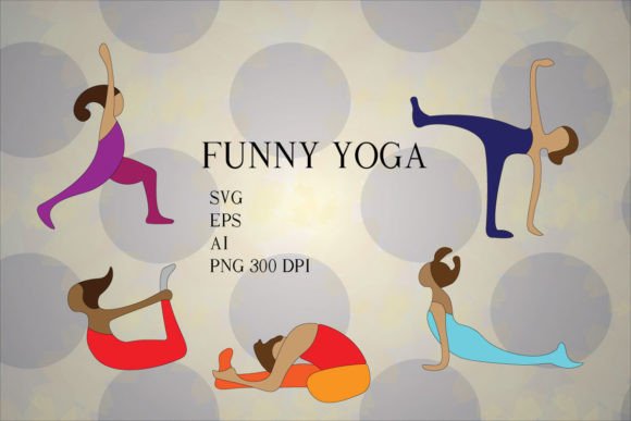 Funny Yoga SVG Graphics for Crafts and Content