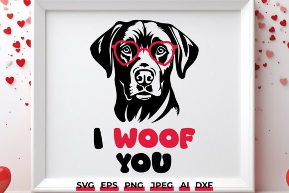 Labrador Love SVG - Funny Valentines Png Graphics and Crafts