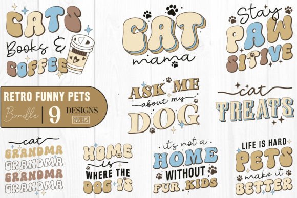 Retro Funny Pets SVG Bundle Cat Lover Graphics and Crafts Review
