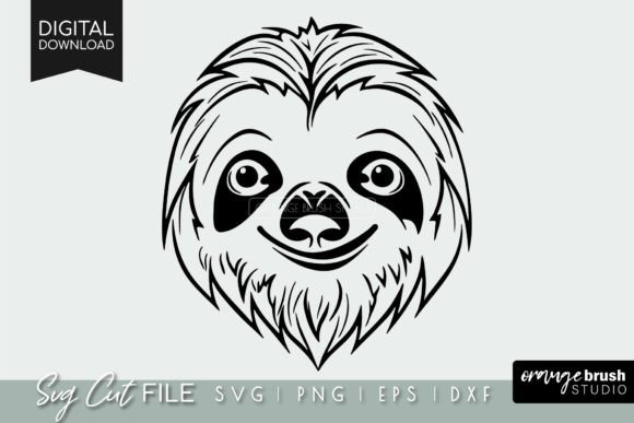Sloth SVG Funny Sloth Face SVG File Graphics and Crafts Review